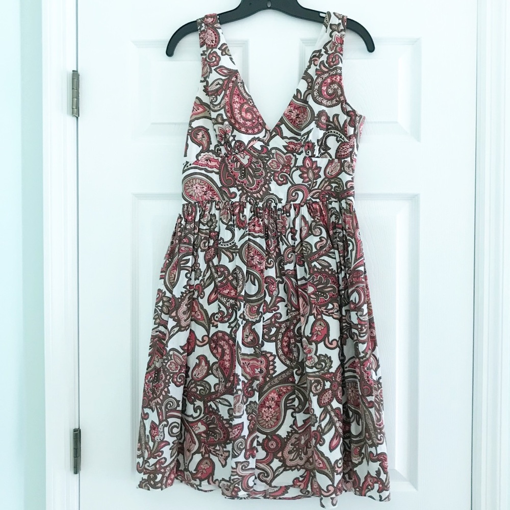 New York and Company paisley print midi dress